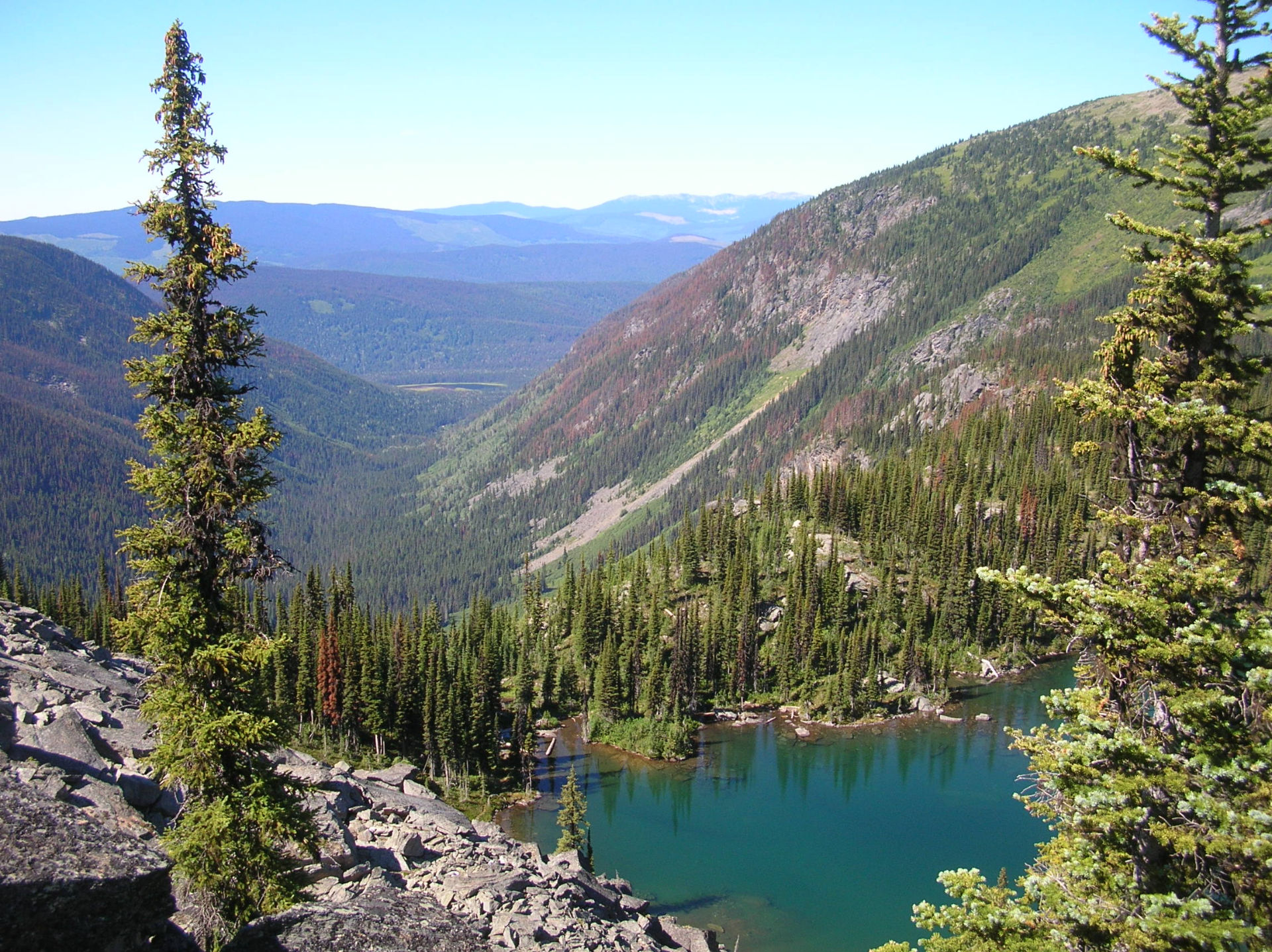 Looking West From Deception Mt To Deception Lake